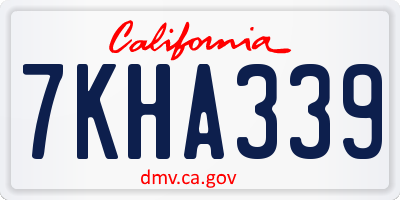 CA license plate 7KHA339