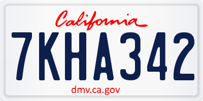 CA license plate 7KHA342