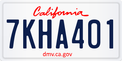 CA license plate 7KHA401