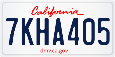 CA license plate 7KHA405