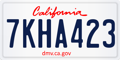 CA license plate 7KHA423
