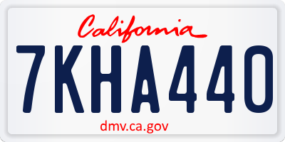 CA license plate 7KHA440
