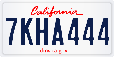 CA license plate 7KHA444