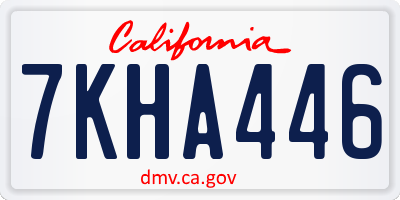 CA license plate 7KHA446