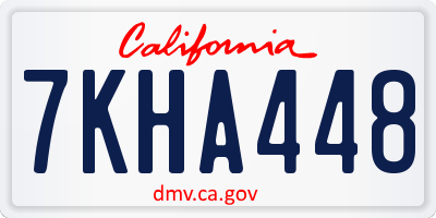 CA license plate 7KHA448