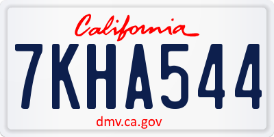 CA license plate 7KHA544