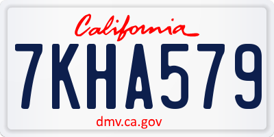 CA license plate 7KHA579