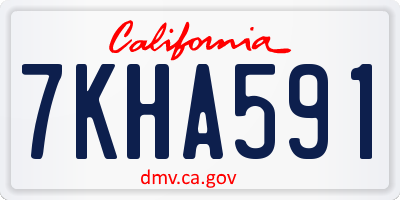 CA license plate 7KHA591
