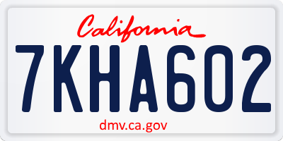 CA license plate 7KHA602