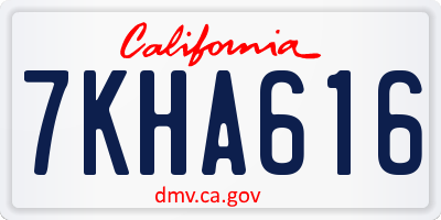 CA license plate 7KHA616