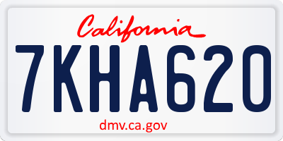 CA license plate 7KHA620