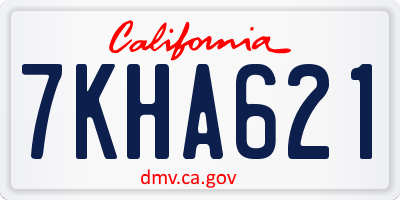 CA license plate 7KHA621