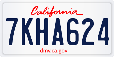 CA license plate 7KHA624