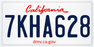 CA license plate 7KHA628