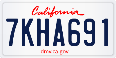 CA license plate 7KHA691