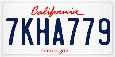 CA license plate 7KHA779