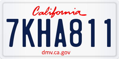 CA license plate 7KHA811