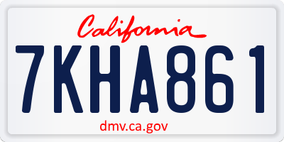 CA license plate 7KHA861