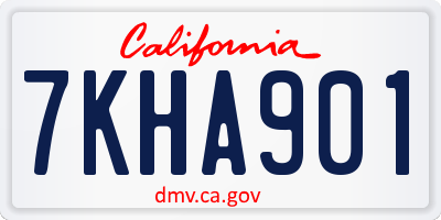 CA license plate 7KHA901