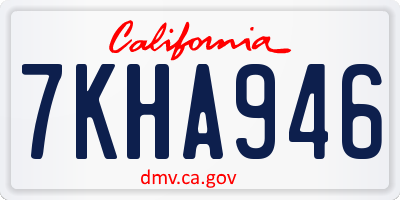 CA license plate 7KHA946