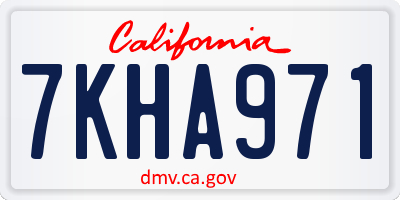CA license plate 7KHA971