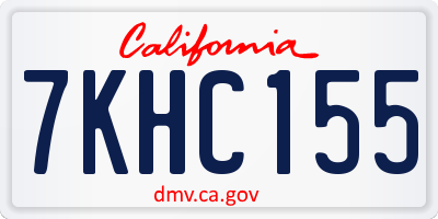 CA license plate 7KHC155