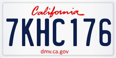 CA license plate 7KHC176