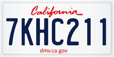 CA license plate 7KHC211