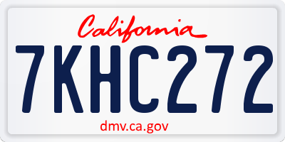 CA license plate 7KHC272