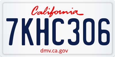 CA license plate 7KHC306