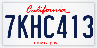CA license plate 7KHC413
