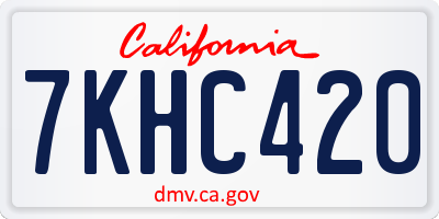 CA license plate 7KHC420