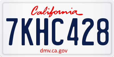 CA license plate 7KHC428