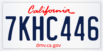 CA license plate 7KHC446