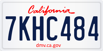 CA license plate 7KHC484