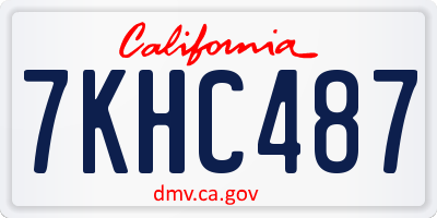 CA license plate 7KHC487