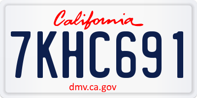 CA license plate 7KHC691