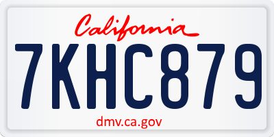 CA license plate 7KHC879