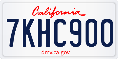 CA license plate 7KHC900