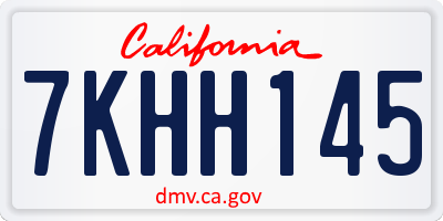 CA license plate 7KHH145