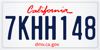 CA license plate 7KHH148