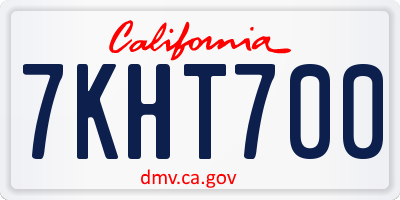 CA license plate 7KHT700