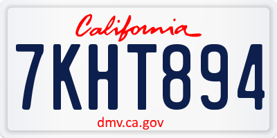 CA license plate 7KHT894