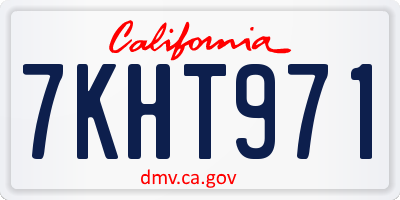 CA license plate 7KHT971