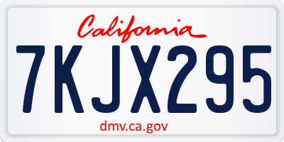 CA license plate 7KJX295