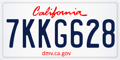 CA license plate 7KKG628