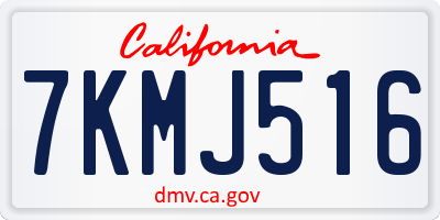 CA license plate 7KMJ516