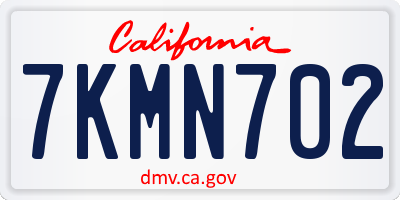 CA license plate 7KMN702