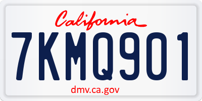 CA license plate 7KMQ901