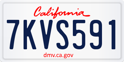 CA license plate 7KVS591